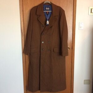 Doctor Who Abbyshot 10th Doctors Coat Mens Large Brown Wool Trench David Tennant
